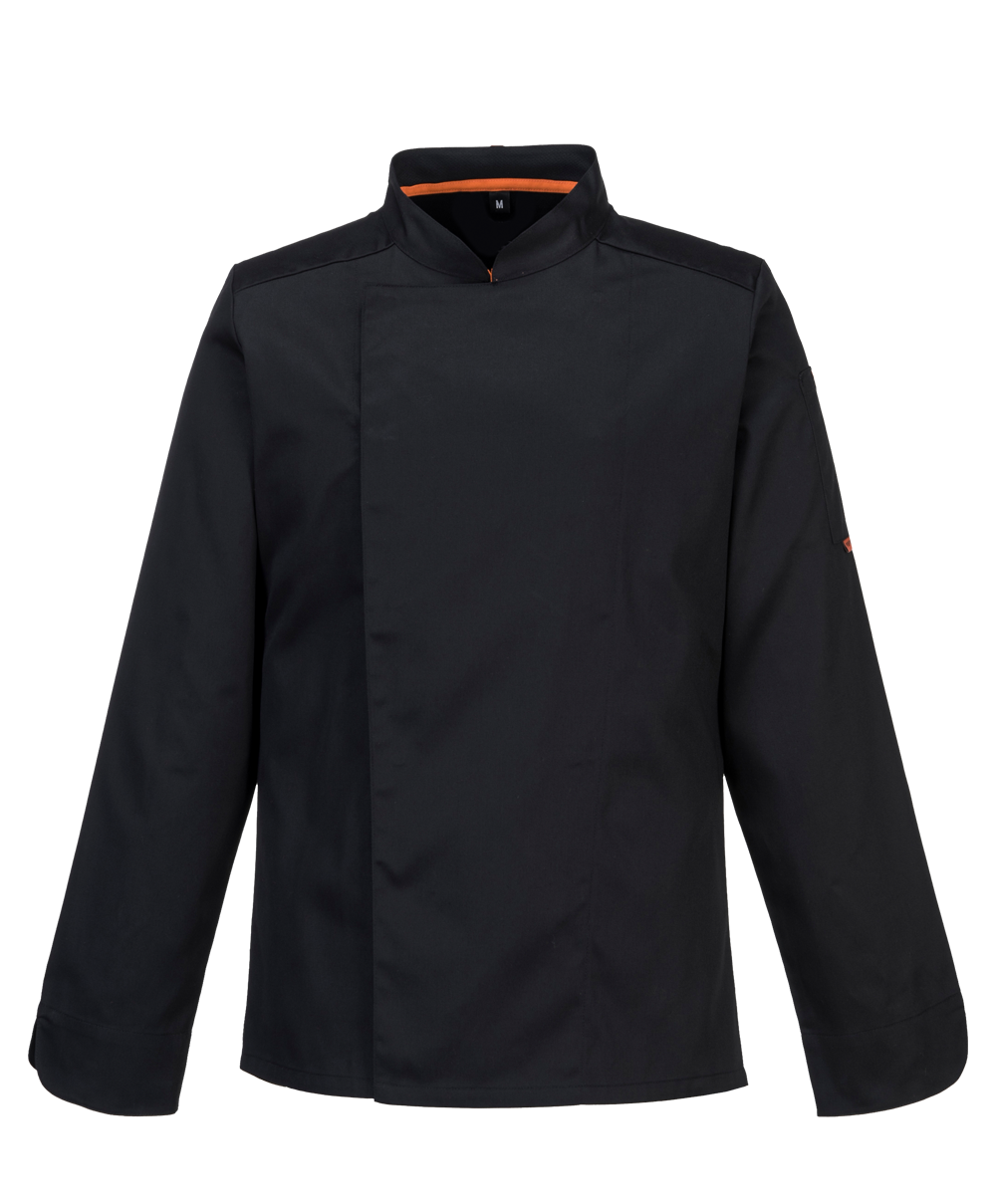 koksbuis-stretch-mesh-air-pro-jack-met-lange-mouwen-zwart Koksbuis Stretch Mesh Air Pro Jack met lange mouwen Branchekleding